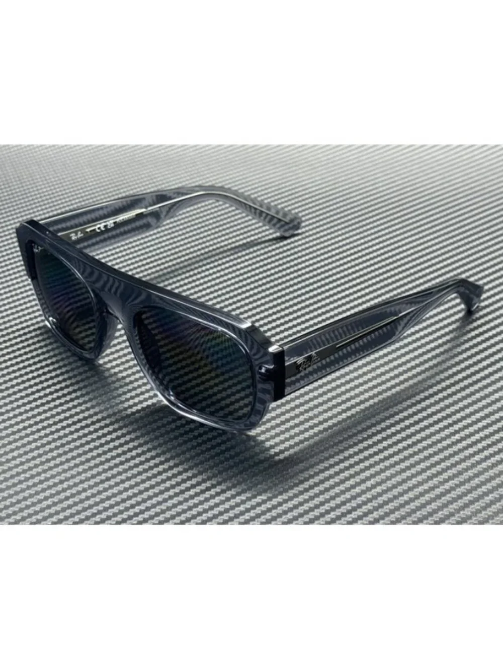 New Ray-Ban Men Transparent Grey Sunglasses 55-22-145